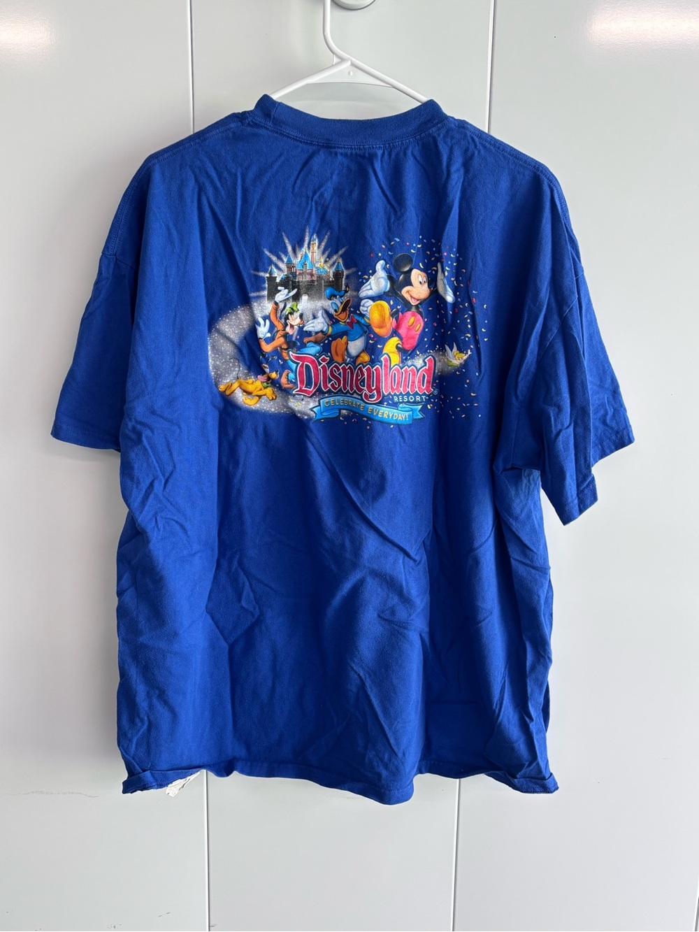 Hanes Disney Mickey Mouse Graphic T-Shirt Blue Unisex Adult Size 2XL